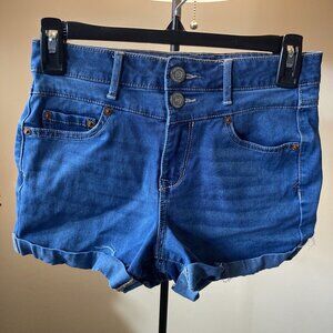 Aeropostale High Waisted Shorty Denim Jean Shorts Size 2